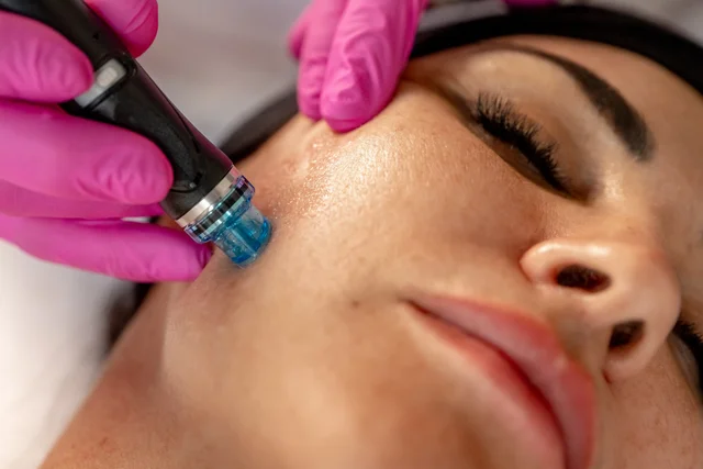 Kosmetické ošetření pleti, krku a dekoltu pomocí metody Hydrafacial